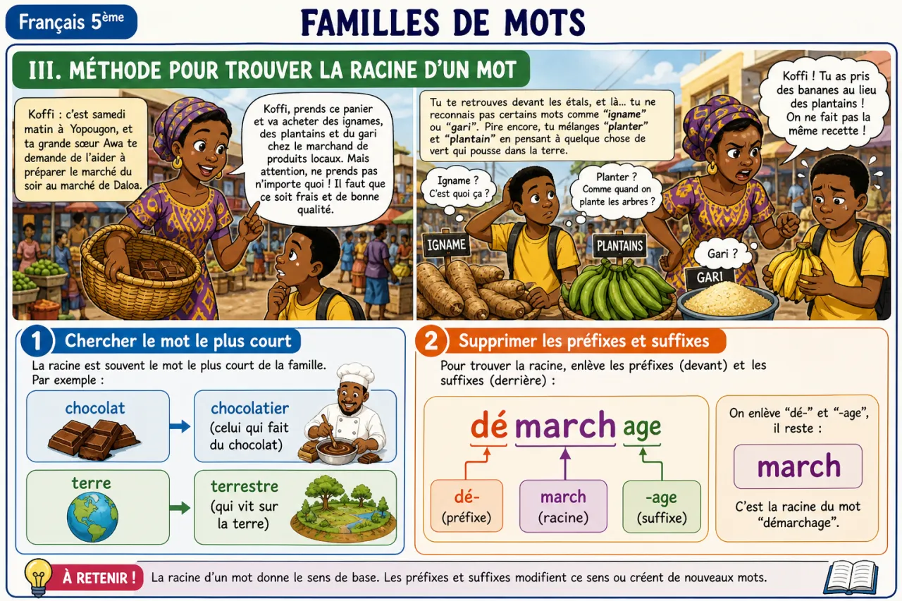 Familles de mots — illustration