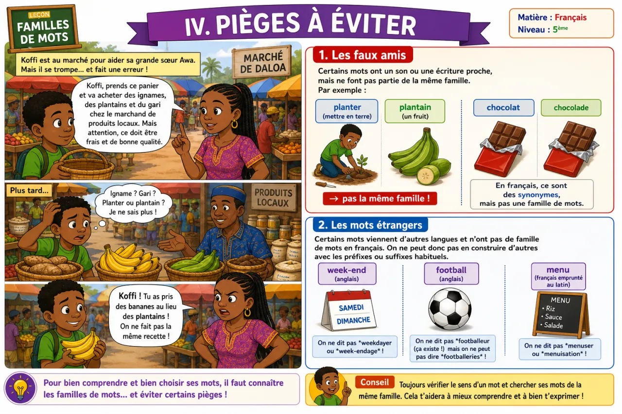 Familles de mots — illustration