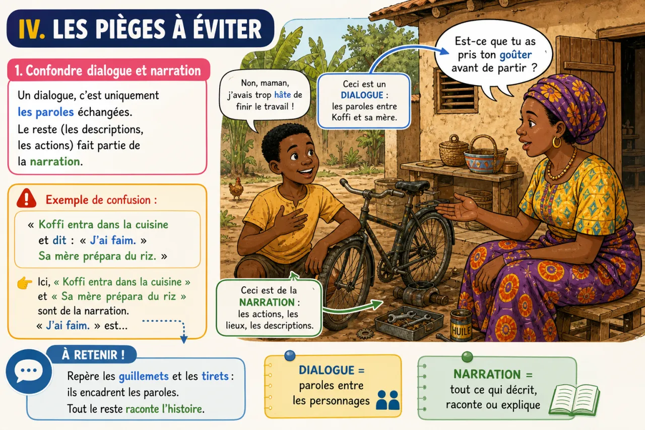 Dialogue dans le récit — illustration