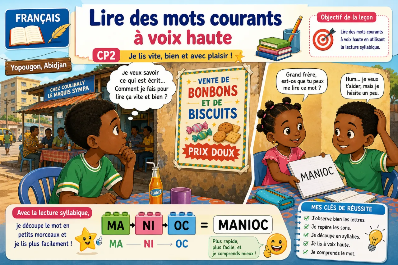 Lire des mots courants à voix haute