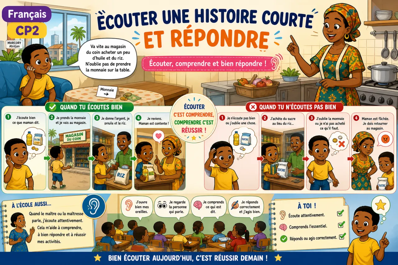 Écouter une histoire courte et répondre