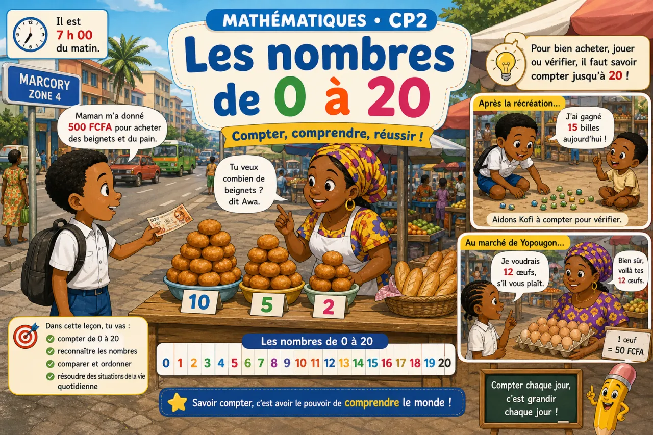 Les nombres de 0 à 20