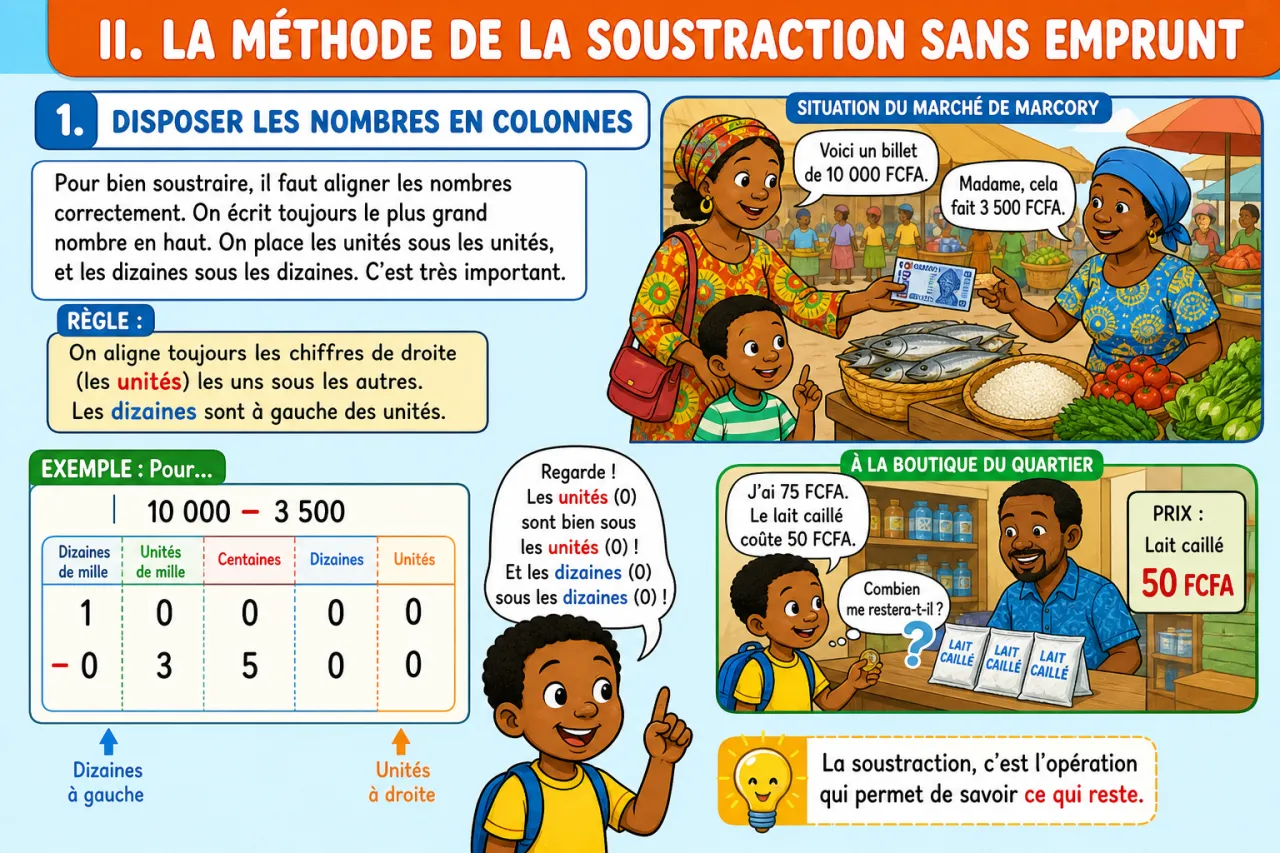 La soustraction sans emprunt (≤100) — illustration