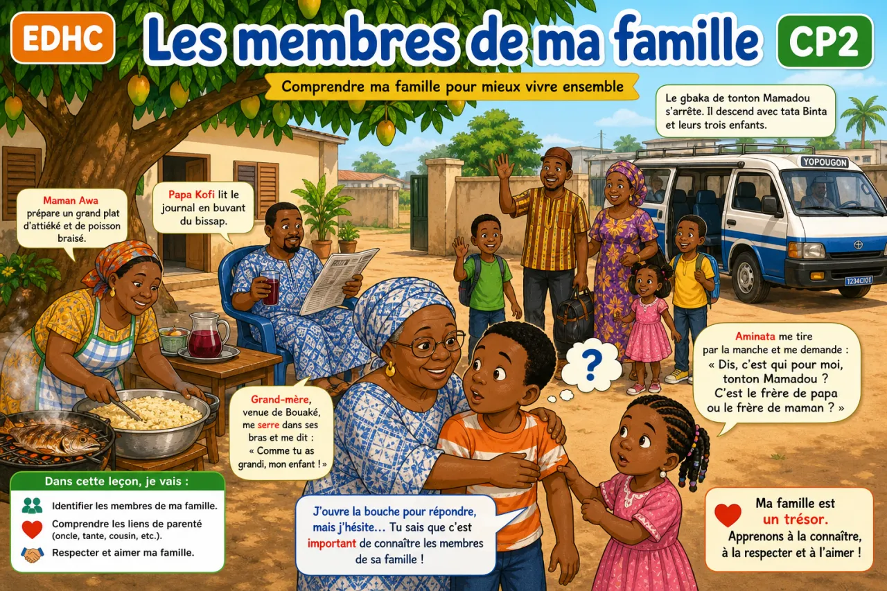 Les membres de ma famille