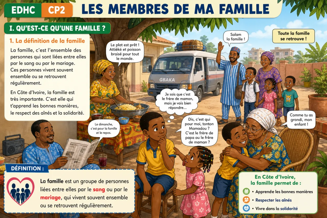 Les membres de ma famille — illustration