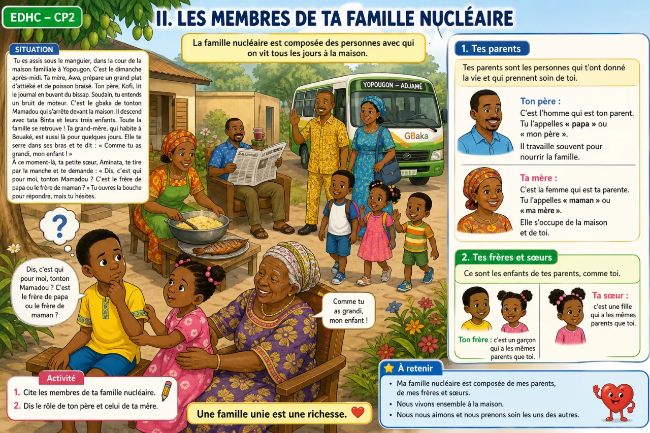 Les membres de ma famille — illustration
