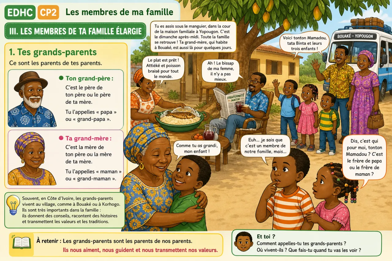 Les membres de ma famille — illustration