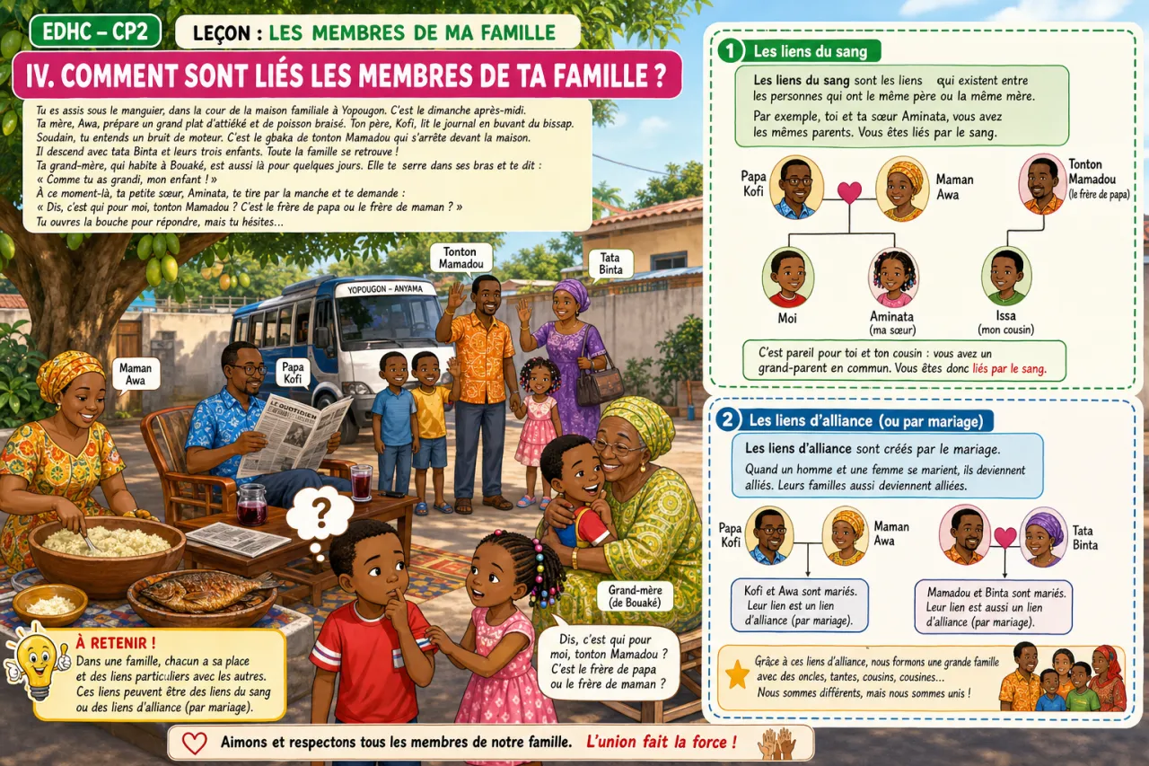 Les membres de ma famille — illustration
