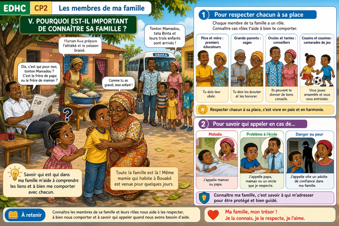 Les membres de ma famille — illustration
