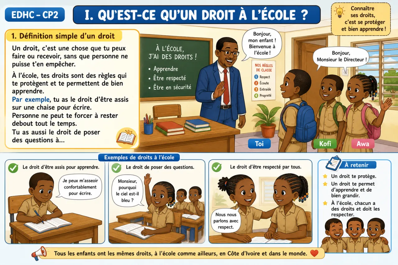 Mes droits à l'école — illustration