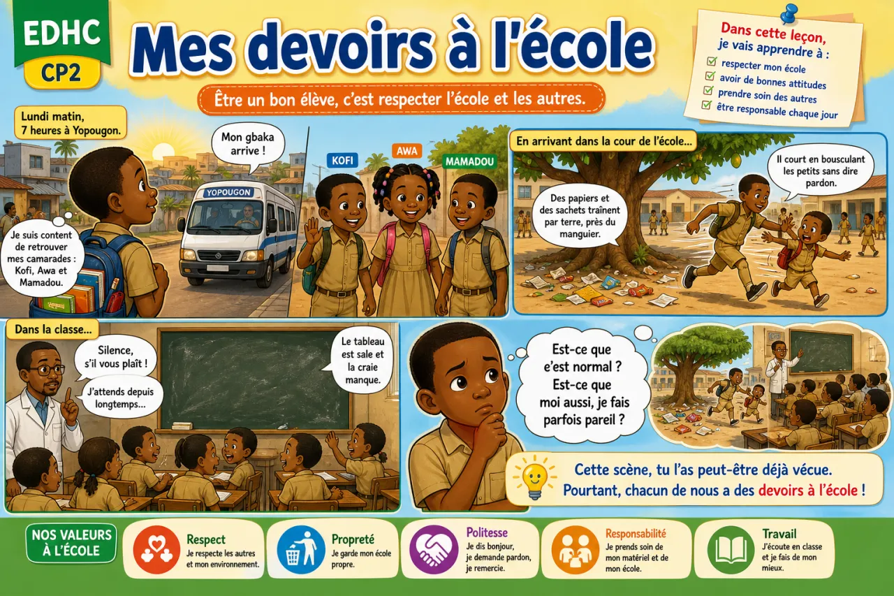 Mes devoirs à l'école