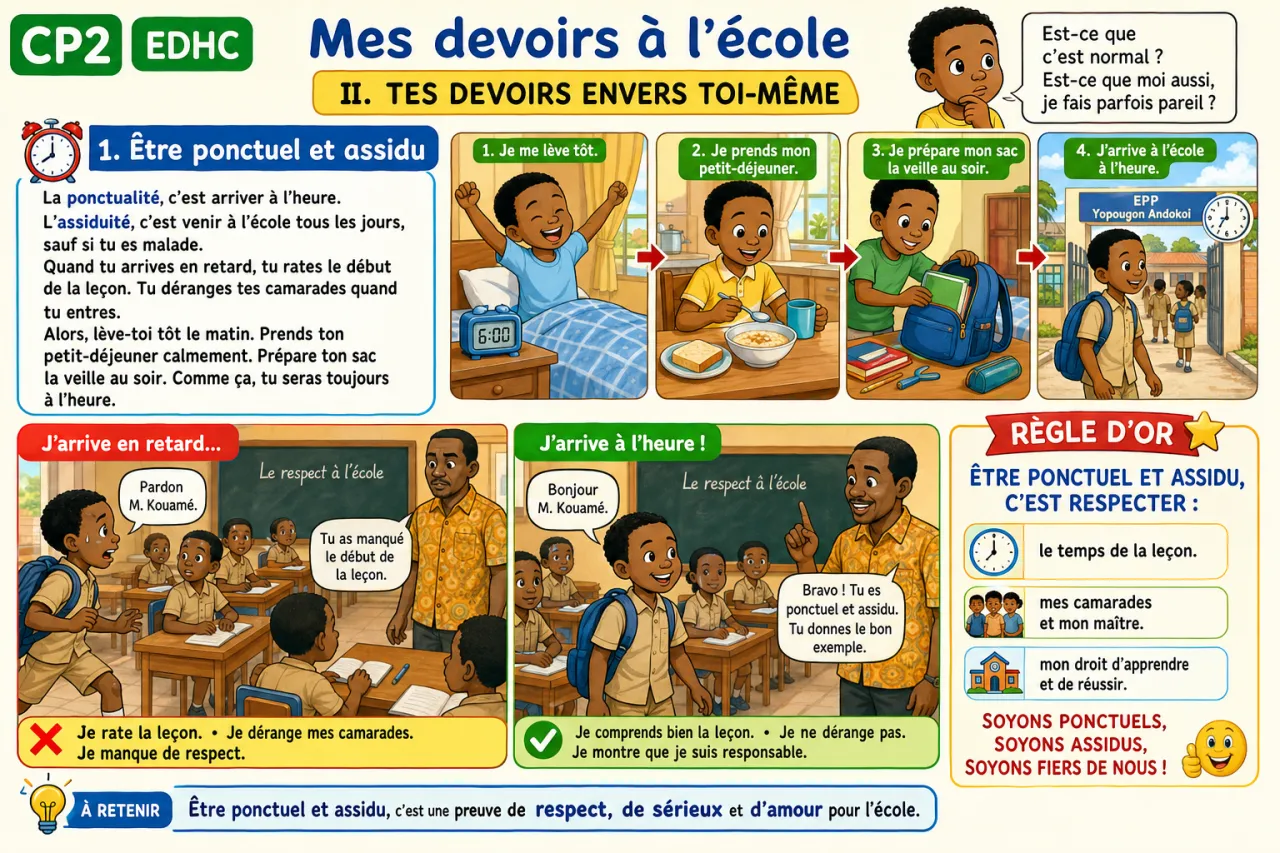 Mes devoirs à l'école — illustration