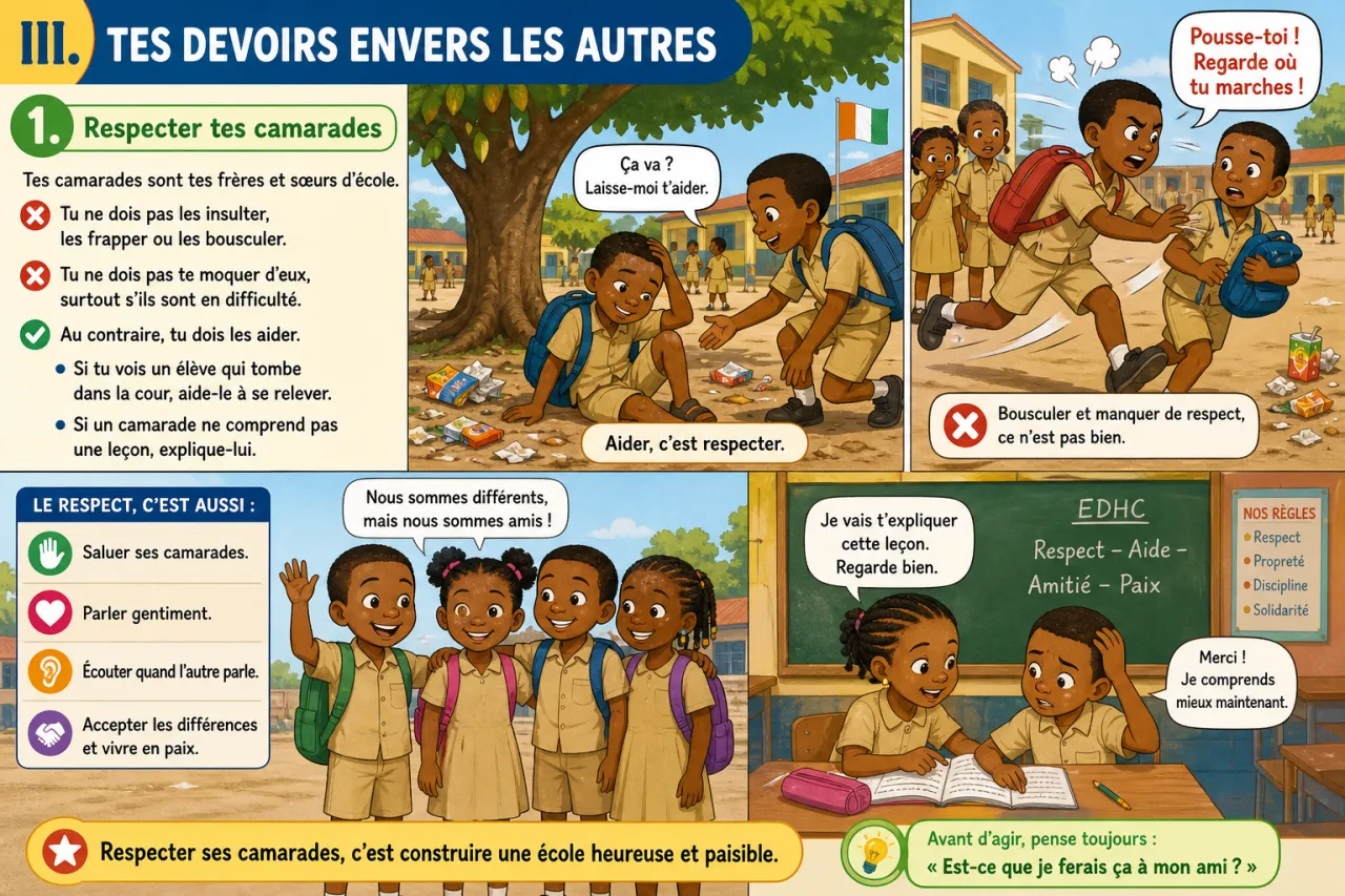 Mes devoirs à l'école — illustration