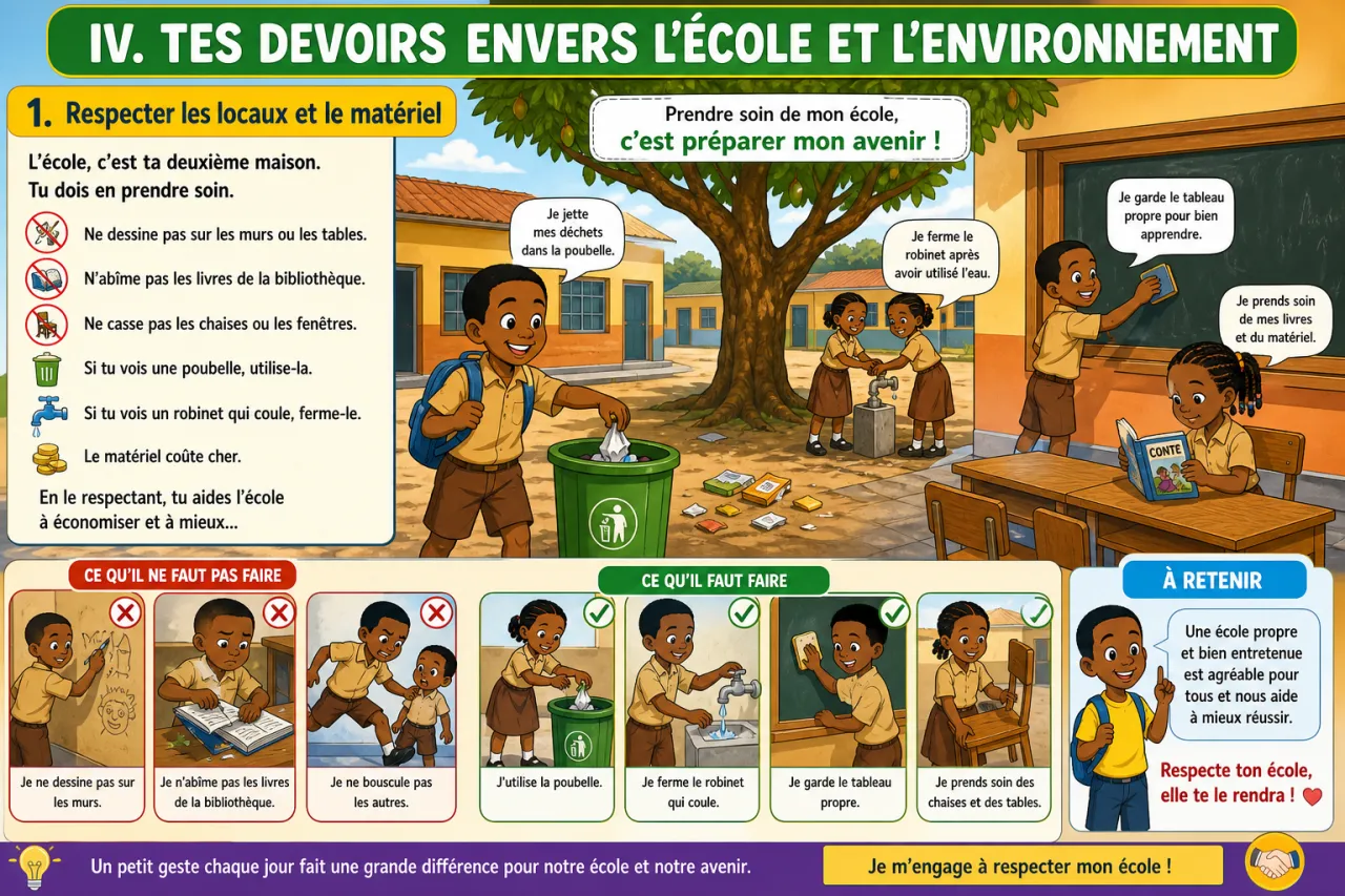 Mes devoirs à l'école — illustration