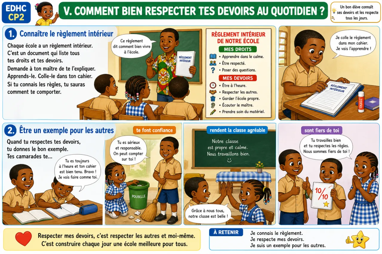 Mes devoirs à l'école — illustration
