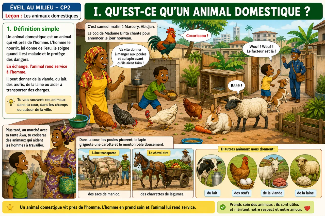 Les animaux domestiques — illustration