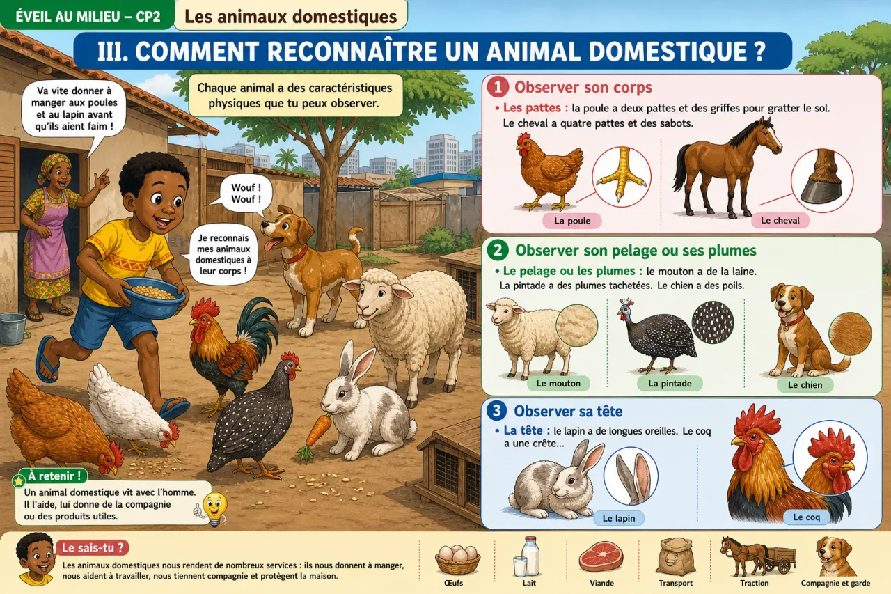 Les animaux domestiques — illustration