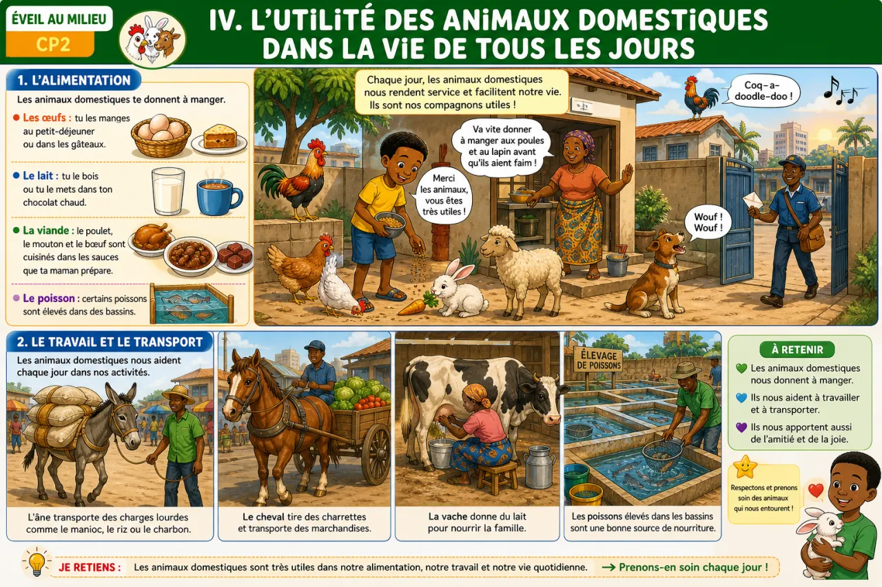 Les animaux domestiques — illustration