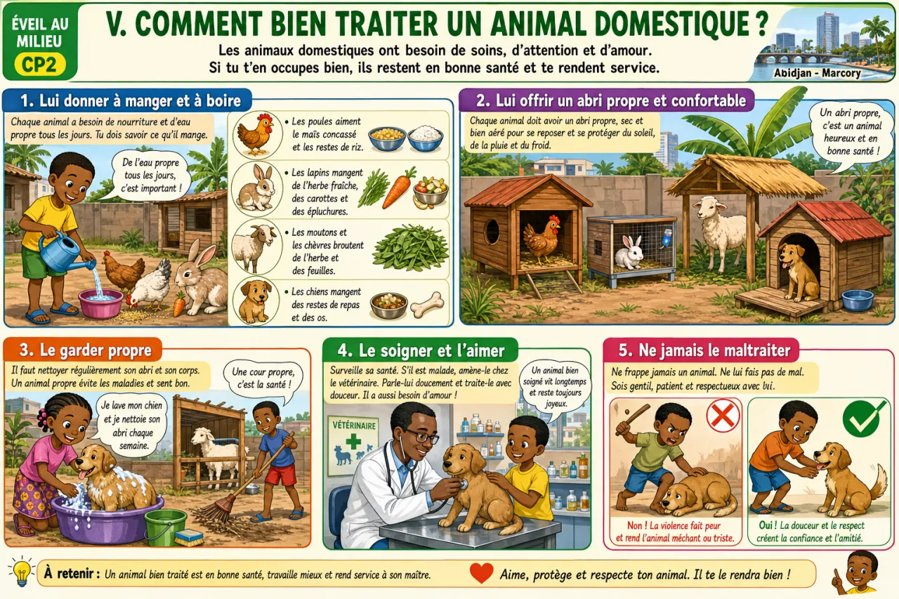 Les animaux domestiques — illustration