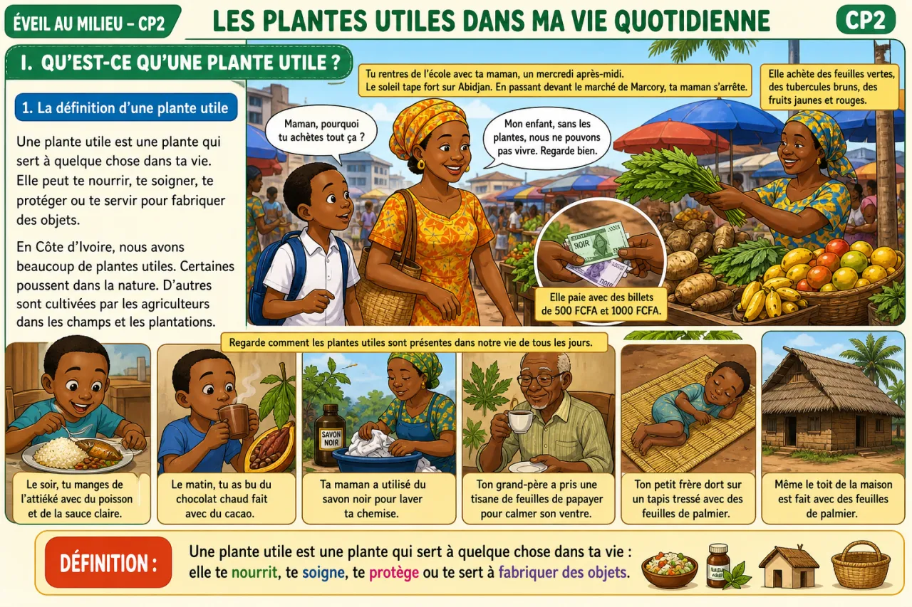 Les plantes utiles dans ma vie quotidienne — illustration