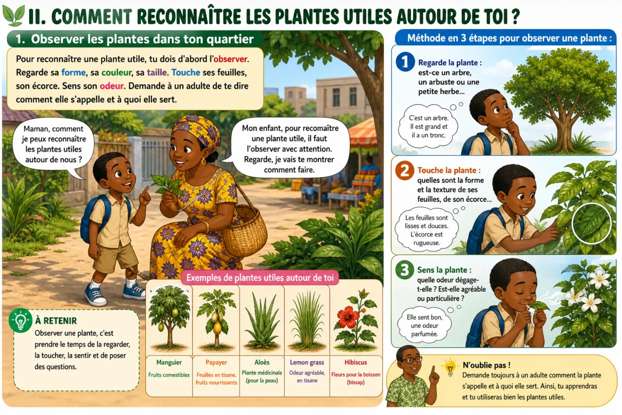 Les plantes utiles dans ma vie quotidienne — illustration