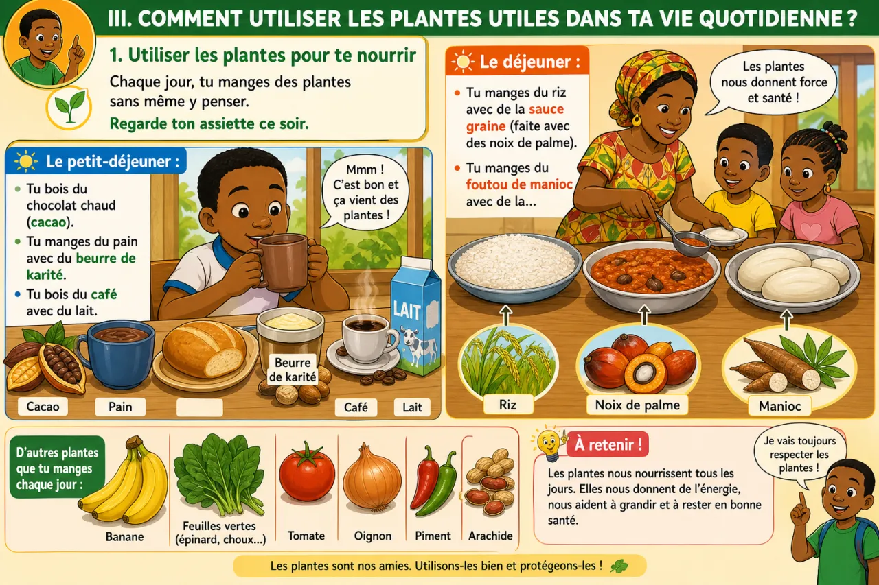 Les plantes utiles dans ma vie quotidienne — illustration