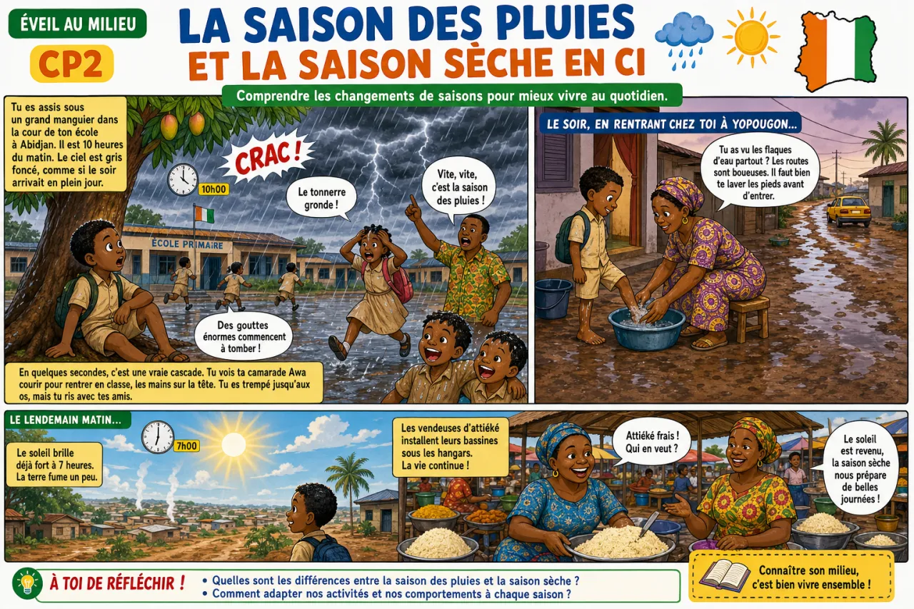 La saison des pluies et la saison sèche en CI