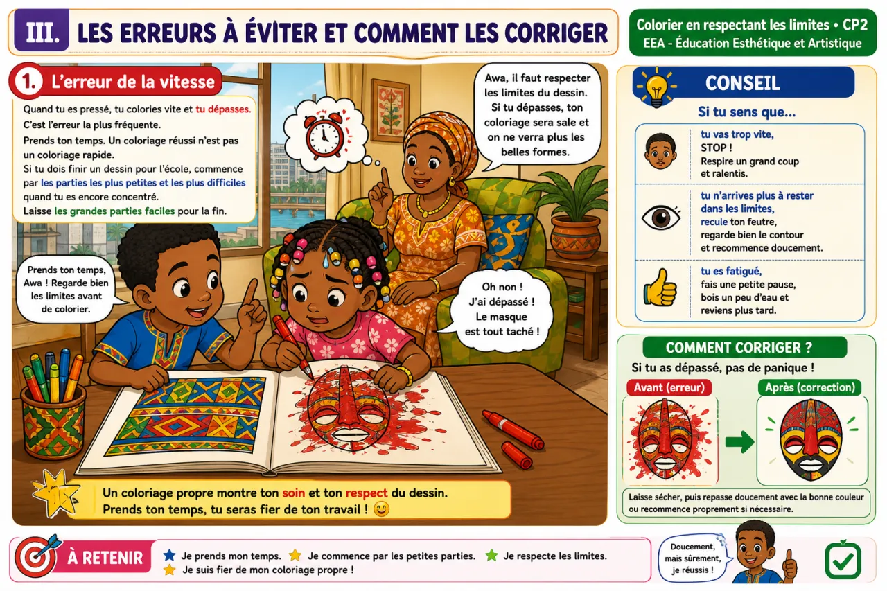 Colorier en respectant les limites — illustration