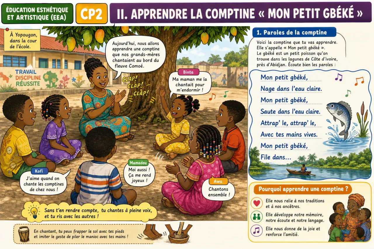 Apprendre une comptine ivoirienne — illustration