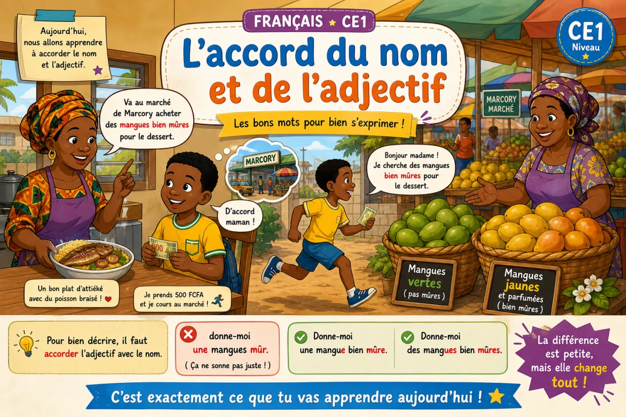 L'accord du nom et de l'adjectif