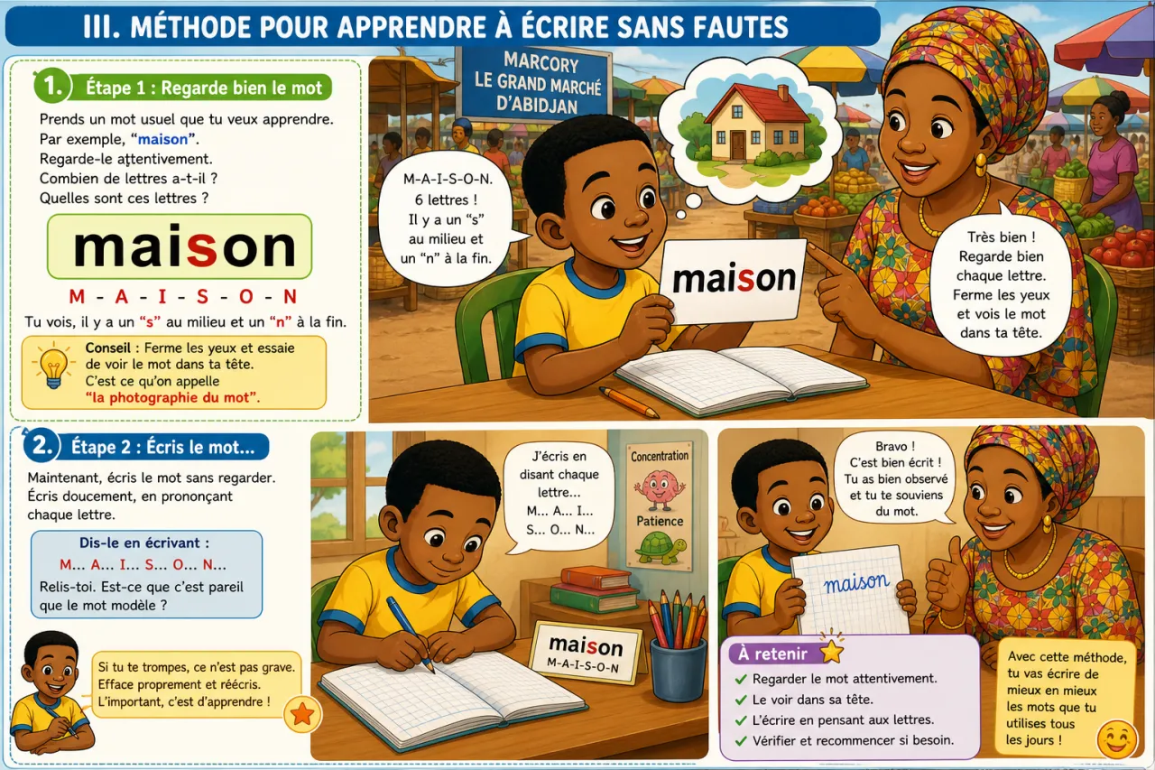 Écrire sans fautes les mots usuels — illustration