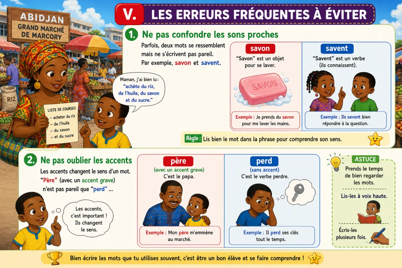 Écrire sans fautes les mots usuels — illustration