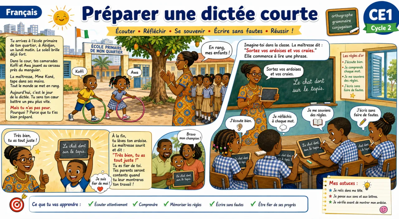 Préparer une dictée courte