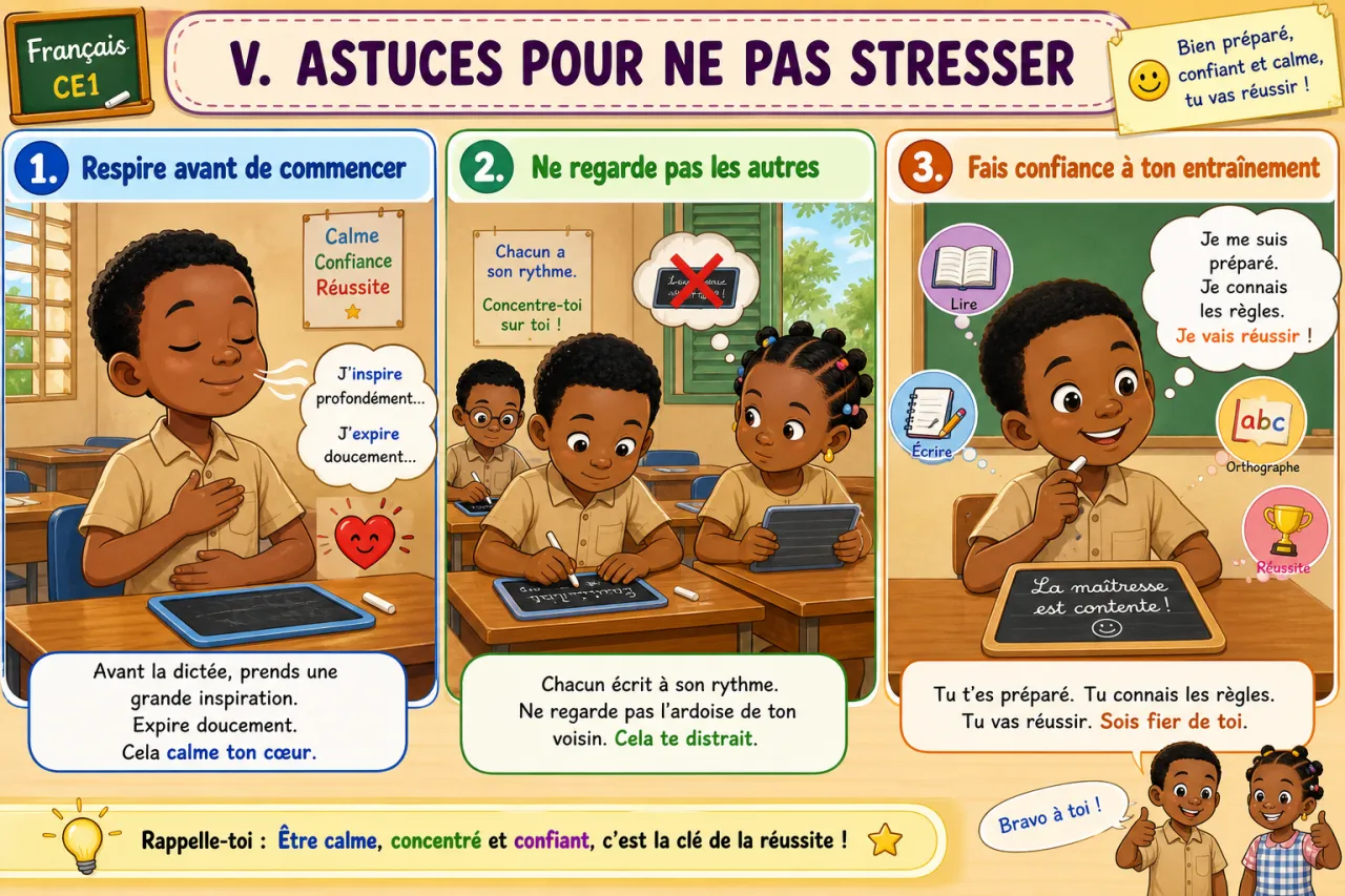 Préparer une dictée courte — illustration