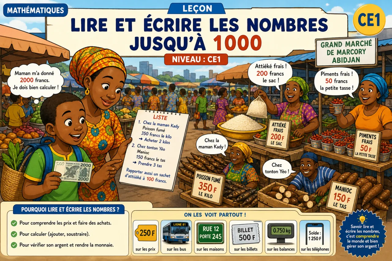 Lire et écrire les nombres jusqu'à 1000