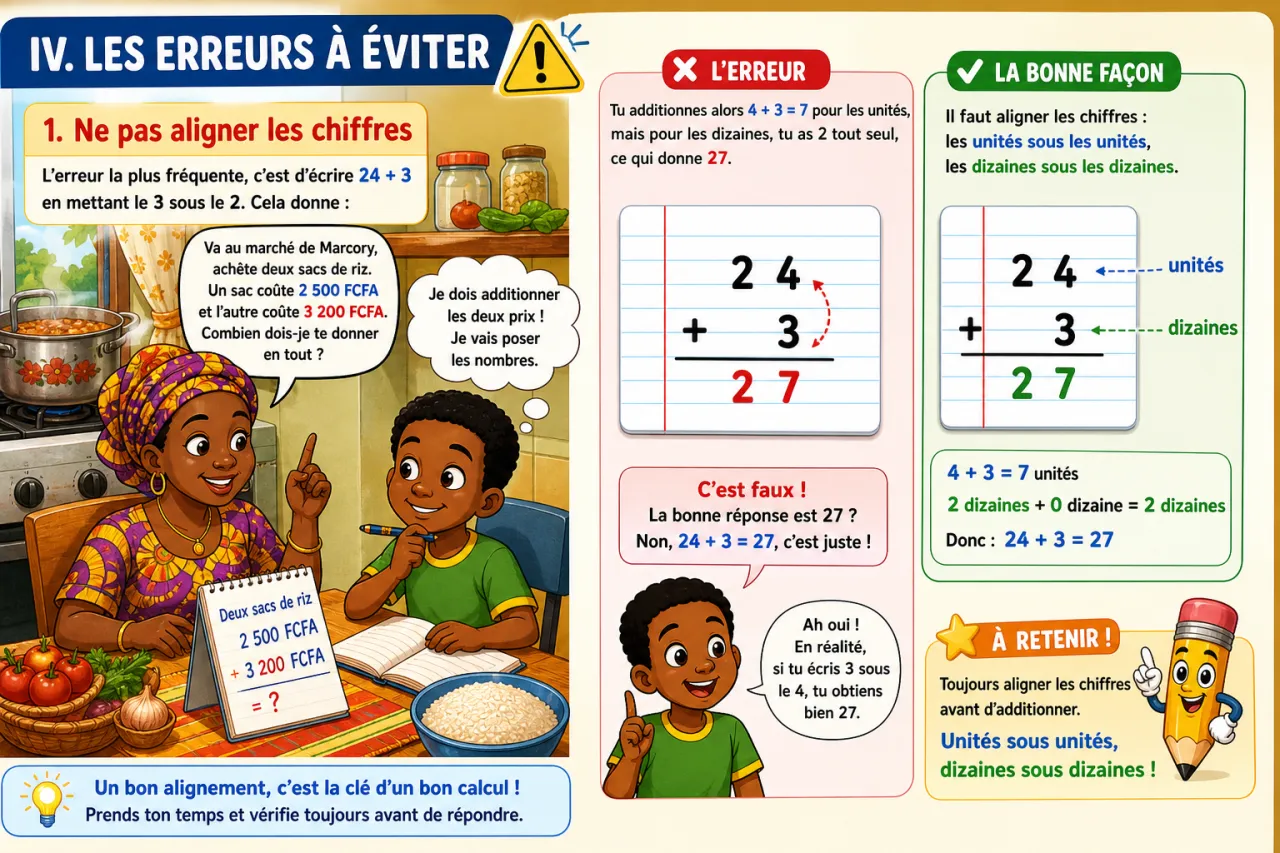 L'addition posée sans retenue — illustration