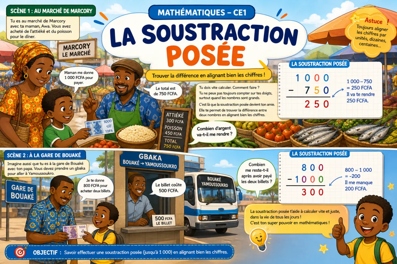 La soustraction posée