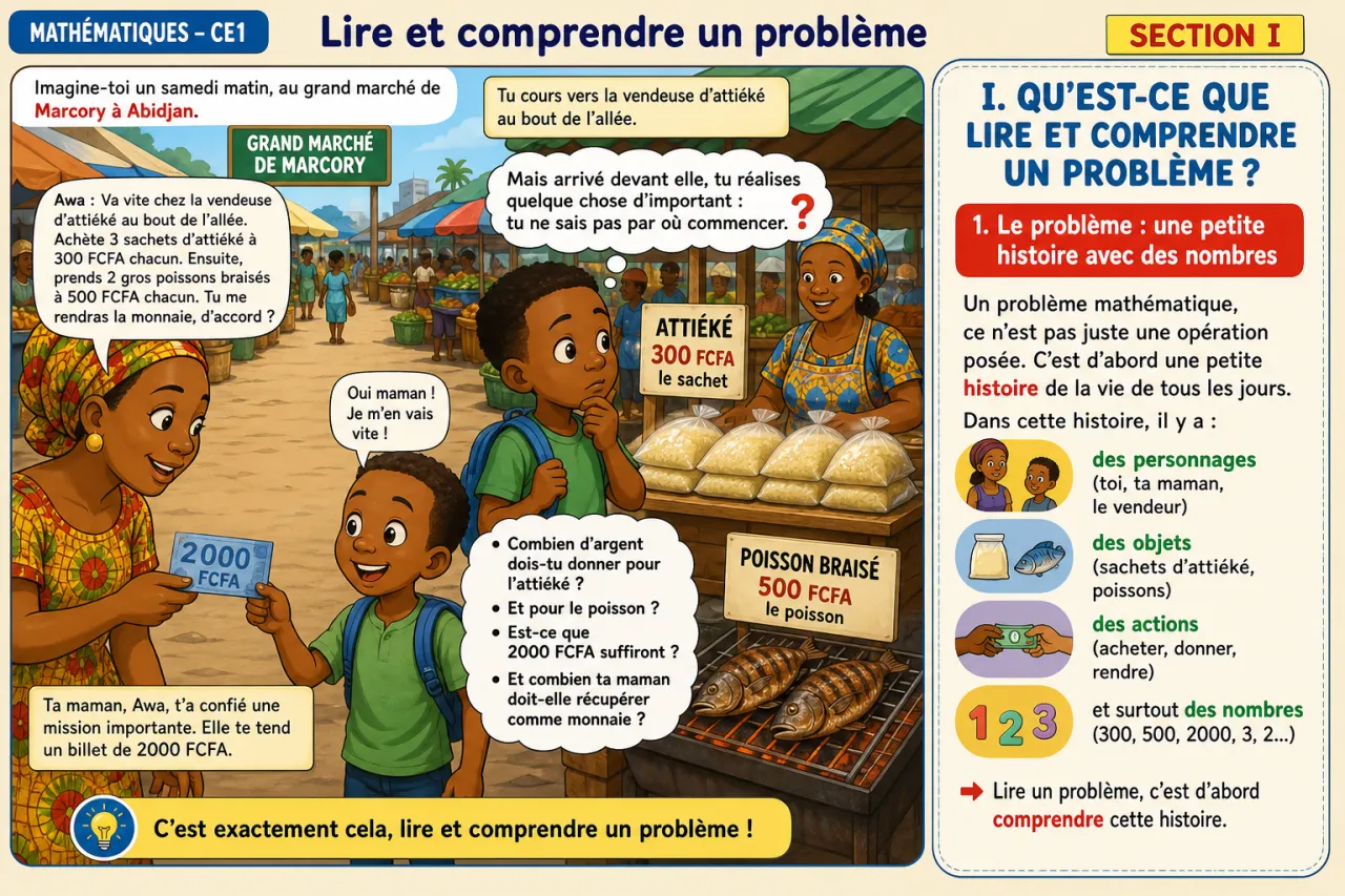 Lire et comprendre un problème — illustration