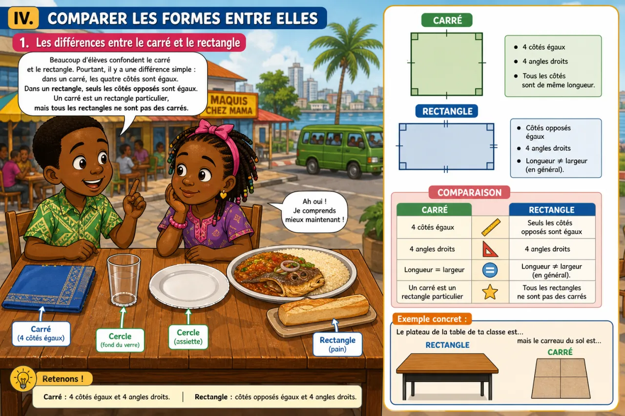 Identifier les formes géométriques simples — illustration
