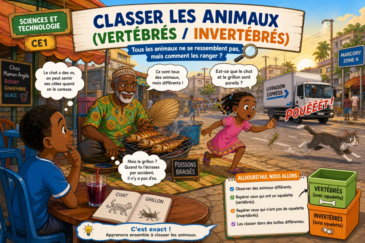 Classer les animaux (vertébrés / invertébrés)