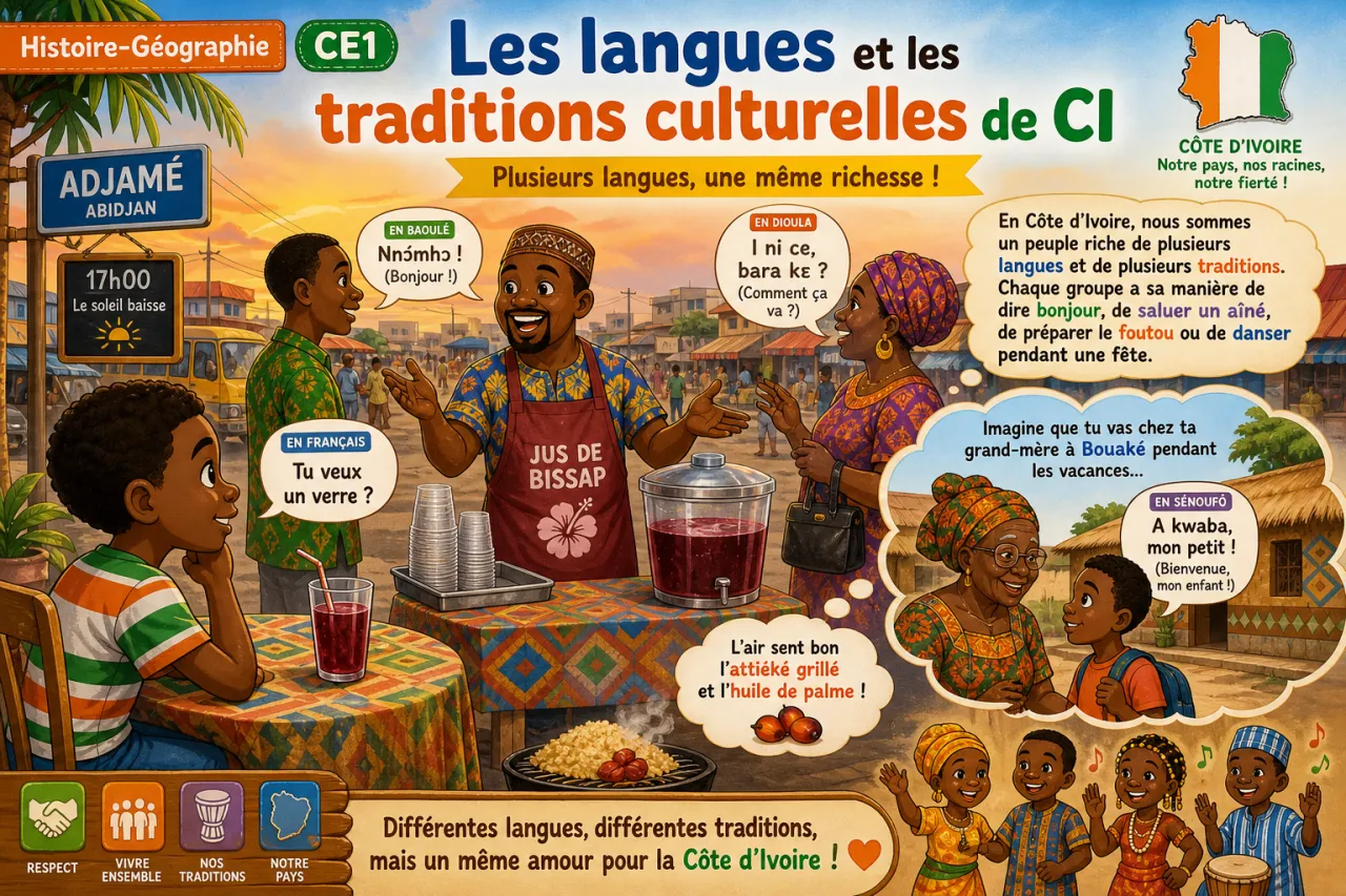 Les langues et les traditions culturelles de CI