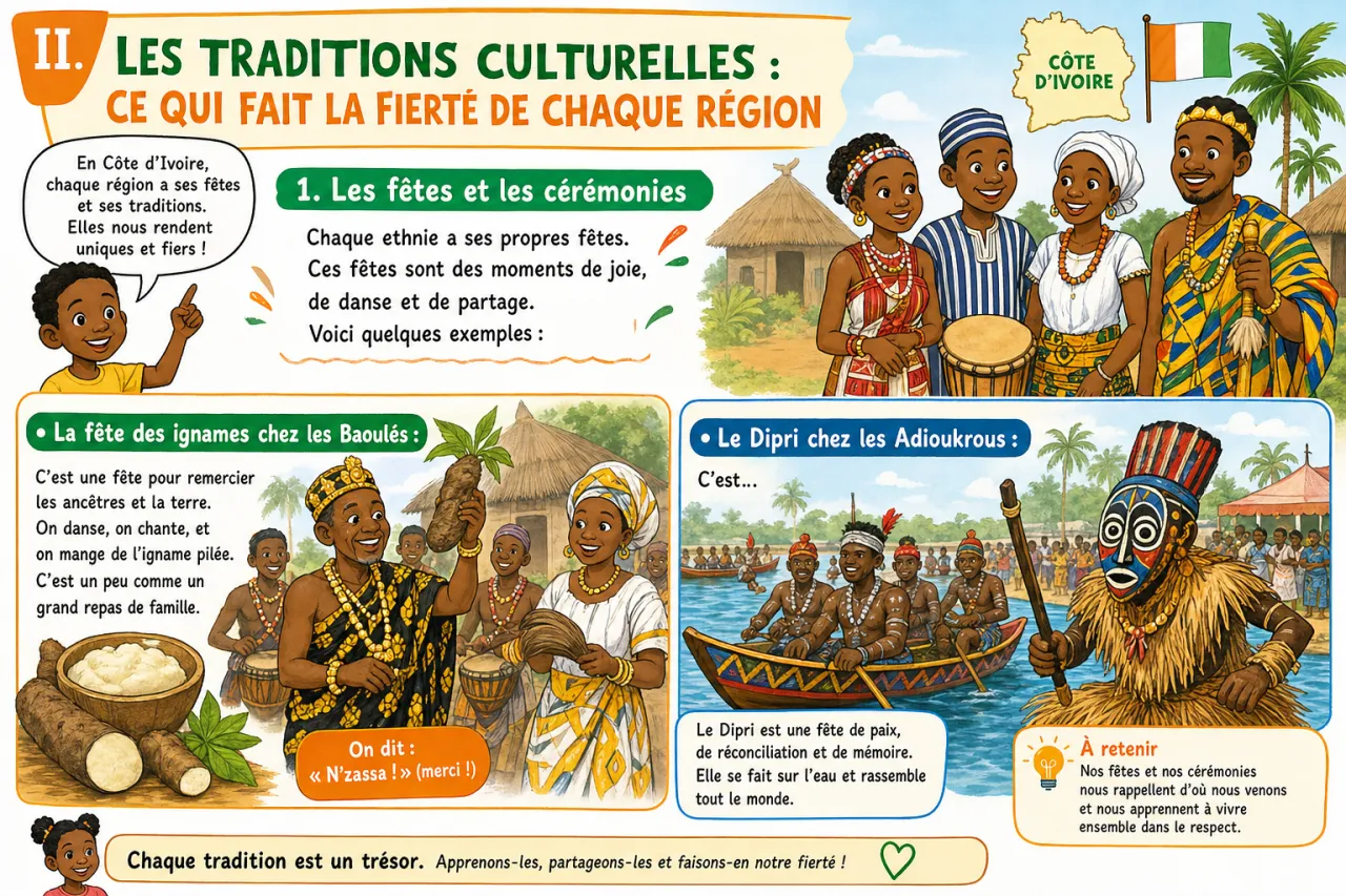 Les langues et les traditions culturelles de CI — illustration