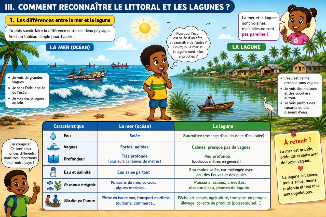 Le littoral et les lagunes de CI — illustration