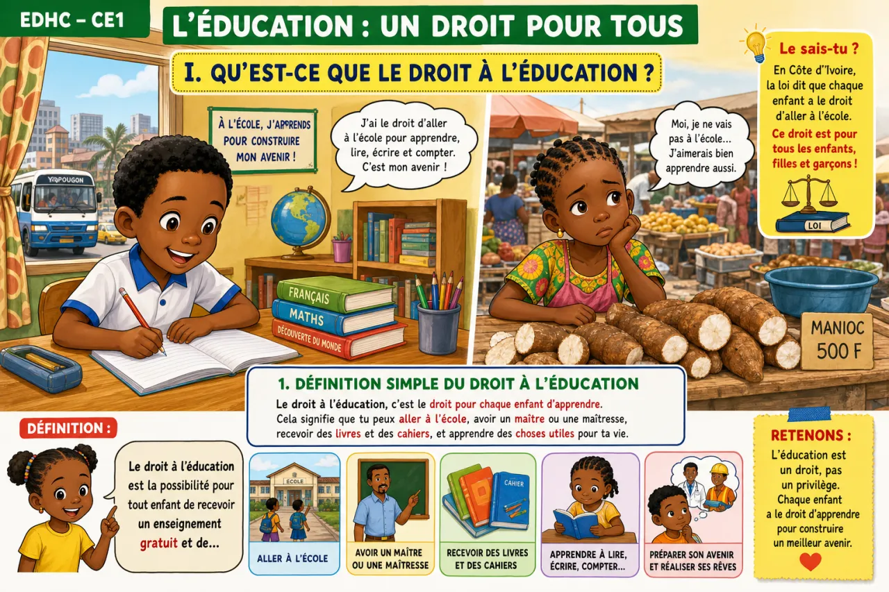 L'éducation : un droit pour tous — illustration