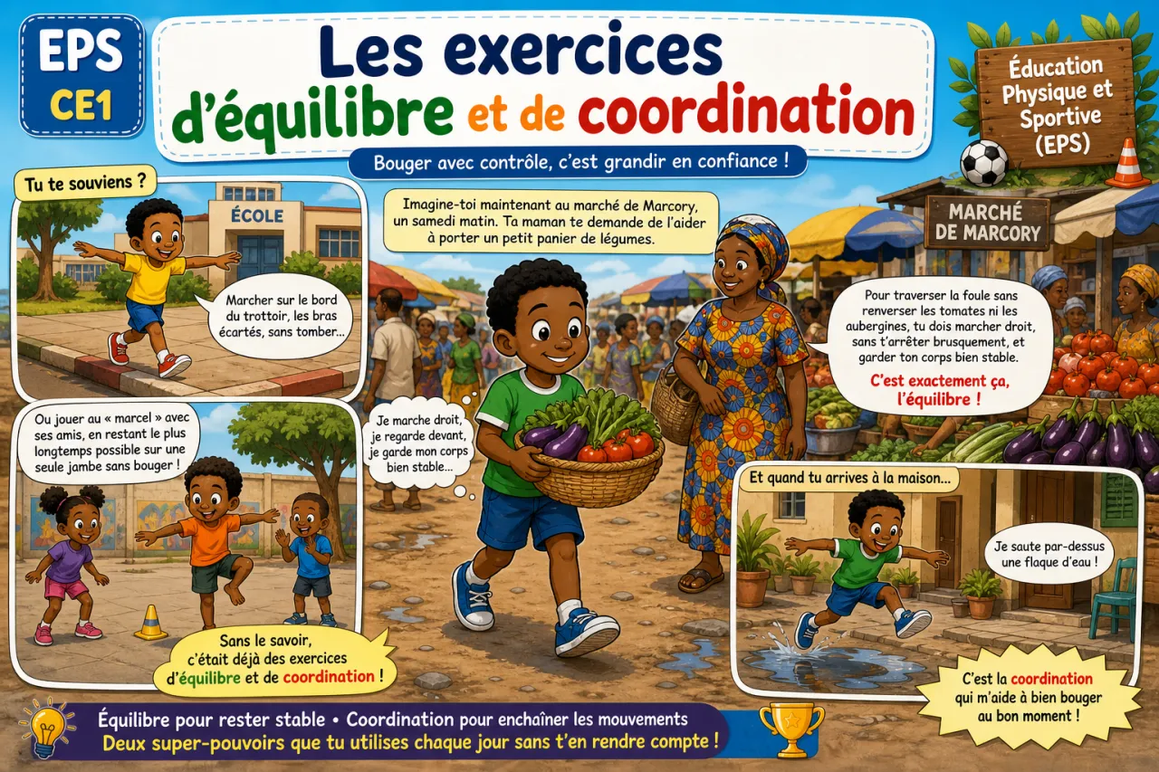 Les exercices d'équilibre et de coordination