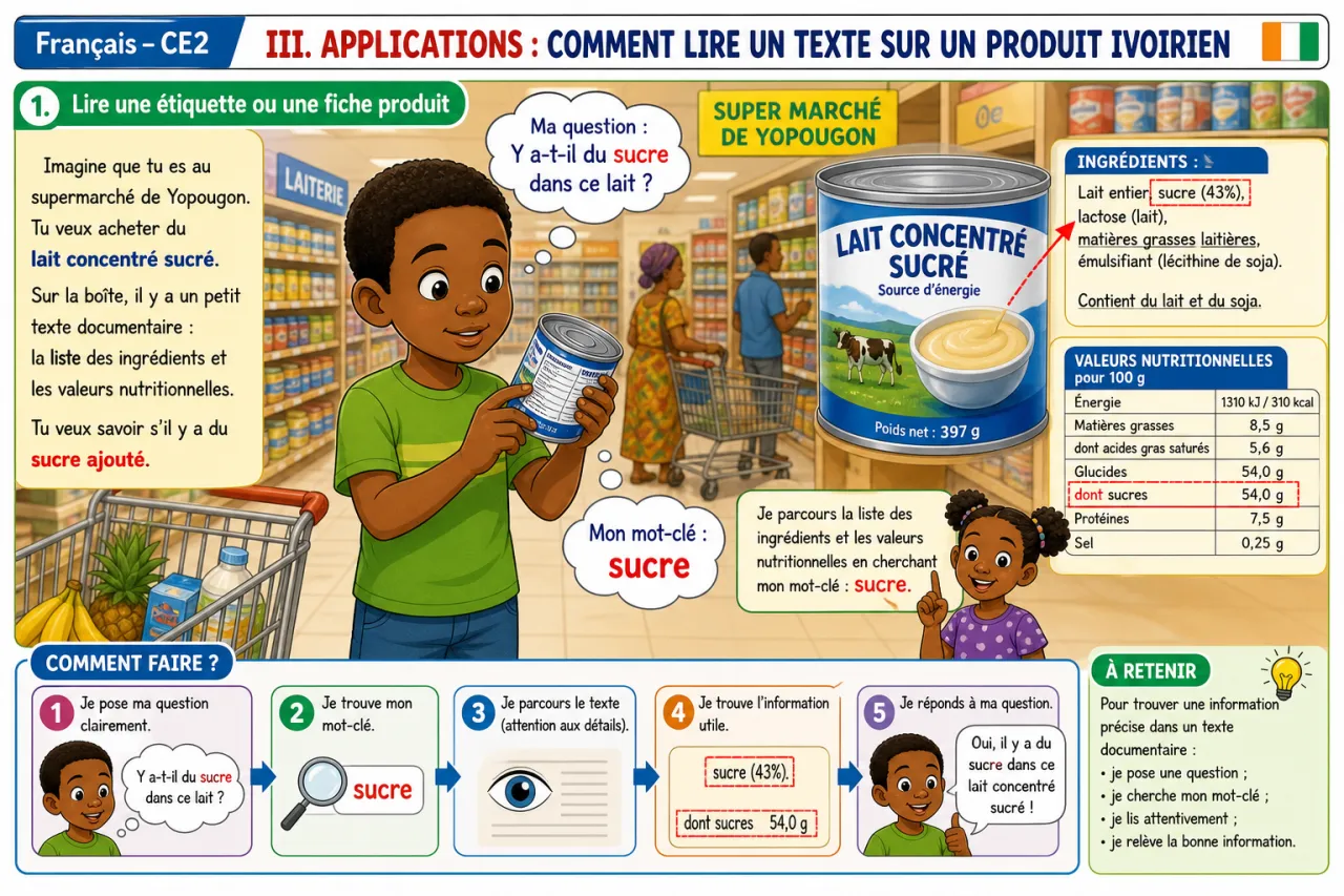 Lire un texte documentaire : extraire des informations — illustration