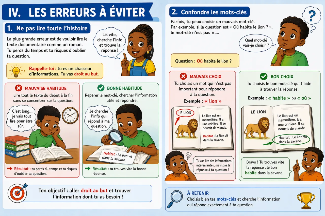 Lire un texte documentaire : extraire des informations — illustration