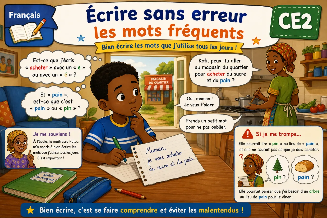 Écrire sans erreur les mots fréquents