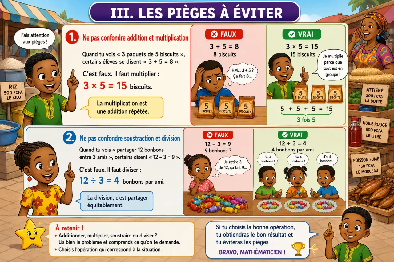 Choisir la bonne opération pour résoudre un problème — illustration