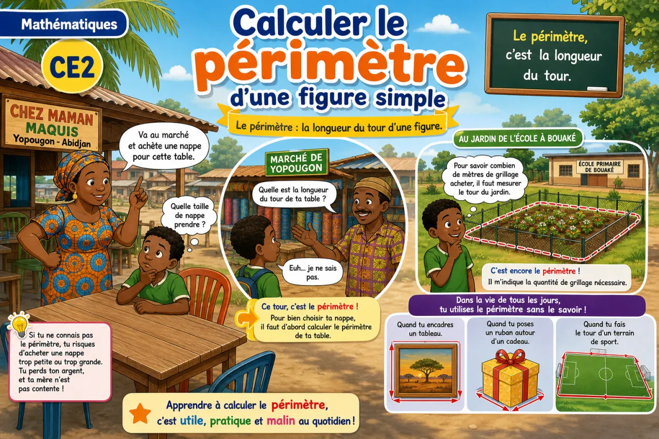 Calculer le périmètre d'une figure simple